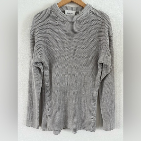 Babaton Sweaters - Aritzia BABATON Silk Blend Knit Fisherman Crew Sweater Size L